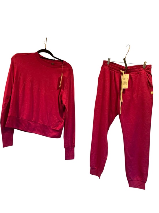 Vuori Pants - NWT Vuori Day Dream Crew/Performance Jogger Set DRANGONFRUIT HEATHER Size Medium